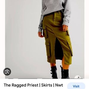 Ragged Priest cargo skirt NWOT small
